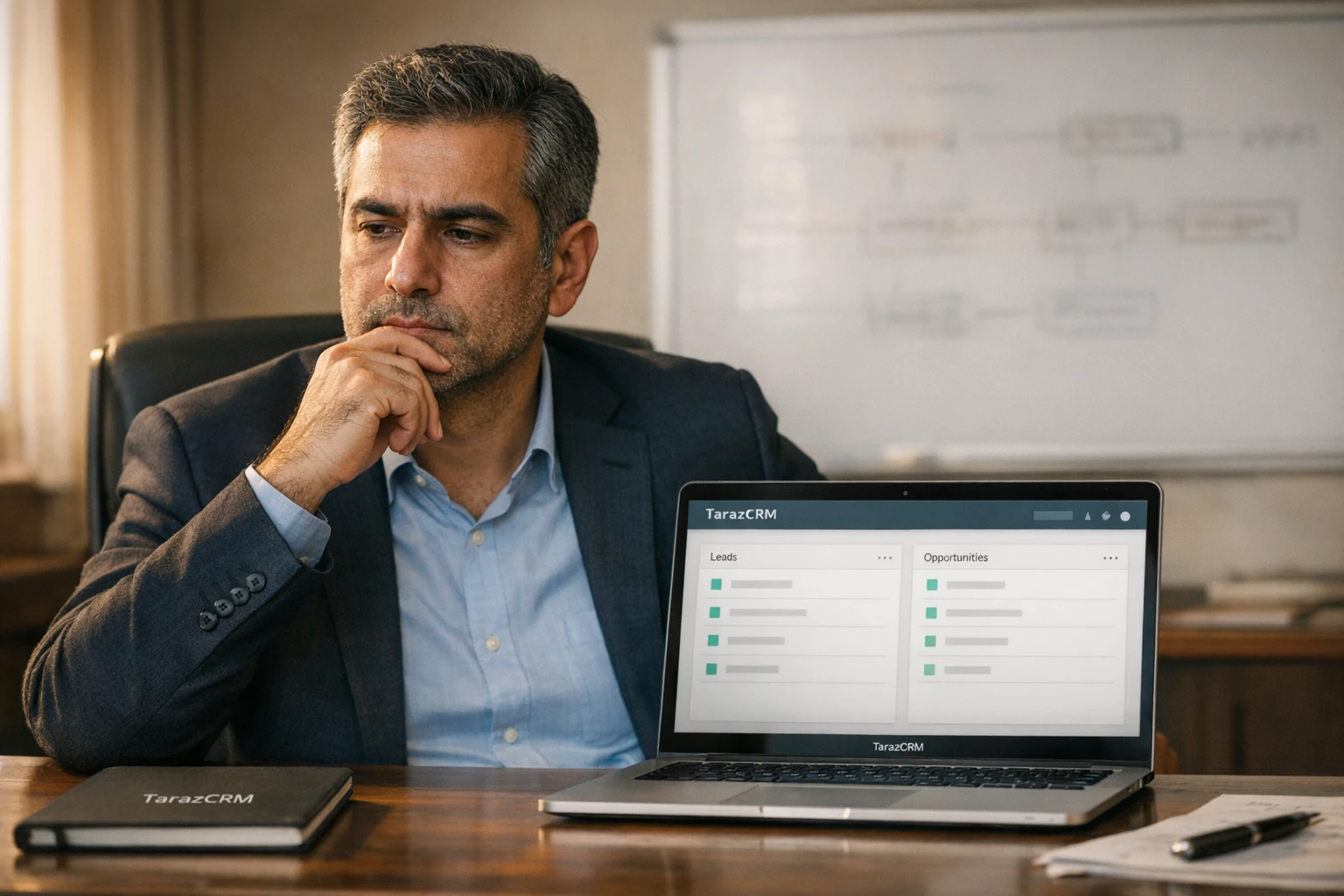 Process categorization dashboard in TarazCRM CRM software